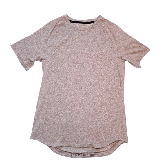 Men's Lululemon Drysense Mesh Short Sleeve - Heathered Burgundy - Picture 1 of 7